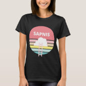 SAPNIS- betekent droom in het Lets. Roze sansetsti T-shirt (Voorkant)
