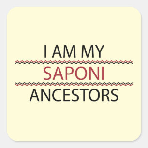 Saponi voorouders Sticker (vierkant)