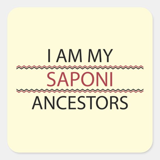 Saponi voorouders Sticker (vierkant) (Voorkant)