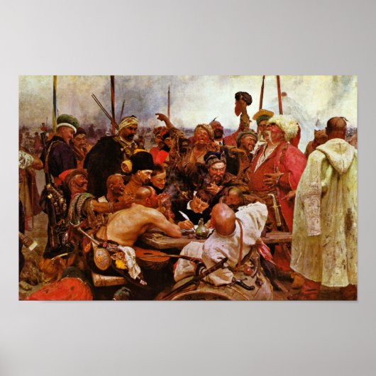 Saporoschzen schrijft een brief aan de Turkse sult Poster (Voorkant)