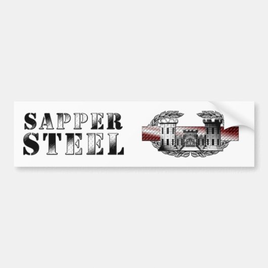 SAPPER STEEL BUMPERSTICKER (Voorkant)