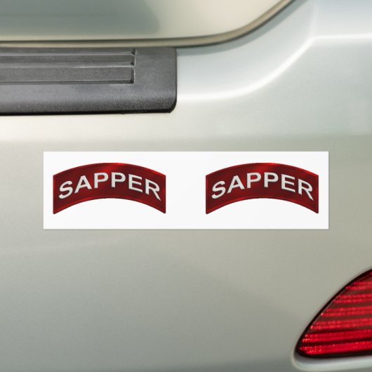 Sapper Tab-set Bumpersticker (Op auto)