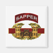 Sapper Tab w / Combat Engineer Badge Magneet (Voorkant)