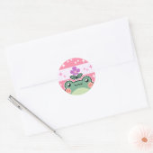 Sapphic LGBT Pride Vlag Kikker Ronde Sticker (Envelop)
