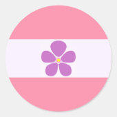 Sapphic Pride Circle Sticker (Voorkant)