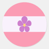 Sapphic Pride Flag Ronde Sticker (Voorkant)