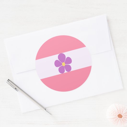 Sapphic Pride Flag Ronde Sticker (Envelop)