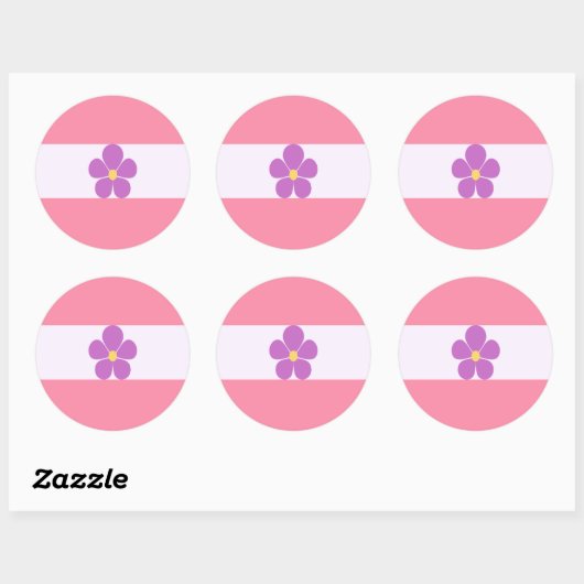 Sapphic Pride Flag Ronde Sticker (Vel)