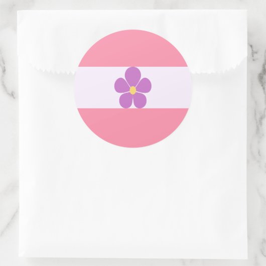 Sapphic Pride Flag Ronde Sticker (Tas)