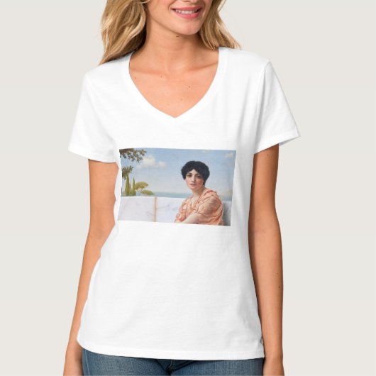 Sapphic Pride T-Shirt (Godward's Sappho) (Voorkant)