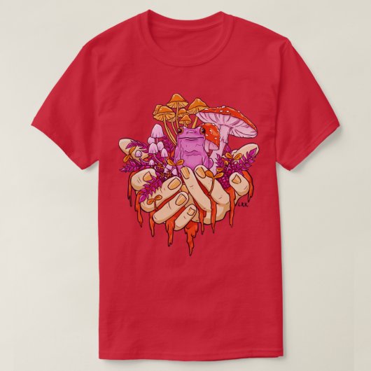 Sapphic Toadstool Kikker Handige paddenstoel T-shirt (Design voorkant)