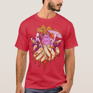 Sapphic Toadstool Kikker Handige paddenstoel T-shirt