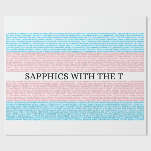 Sapphics met het T 3.0 Wrapping Paper Cadeaupapier (Vlak)