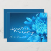 Sapphire 45e blauwe huwelijksfeest uitnodiging (Voorkant / Achterkant)