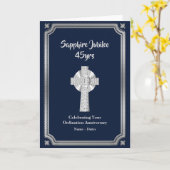 Sapphire 45e Priesterwijding Jubileum Kaart (Gele Bloem)