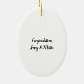 Sapphire 45th bruiloft hotair ballon keramisch ornament (Achterkant)