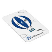 Sapphire 45th bruiloft hotair ballon magneet (Rechterzijde)