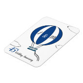 Sapphire 45th bruiloft hotair ballon magneet (Linkerzijde)