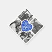 Sapphire 45th bruiloft Jubileum hart blauwe foto Servet (Hoek)