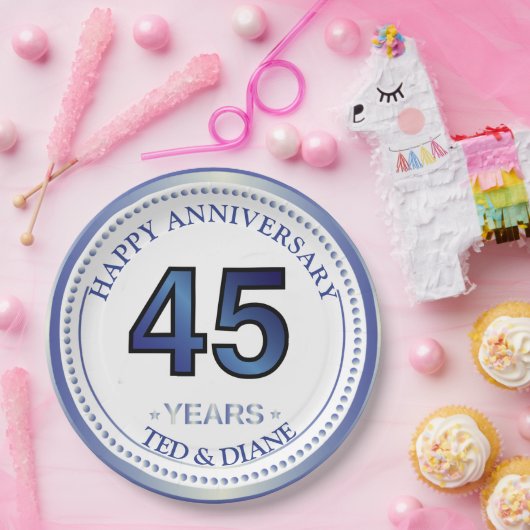 Sapphire 45th Jubileum Paper Bord (Feest)