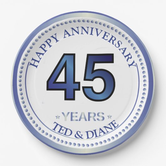 Sapphire 45th Jubileum Paper Bord (Voorkant)