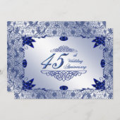 Sapphire 45th Wedding Jubileum 5x7 Uitnodiging (Voorkant / Achterkant)