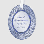 Sapphire 45th Wedding Jubileum Acryl Ornament (voorkant)