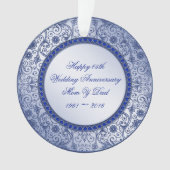 Sapphire 45th Wedding Jubileum Acryl Ornament (voorkant)