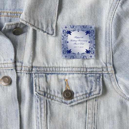 Sapphire 45th Wedding Jubileum Button (In situ)