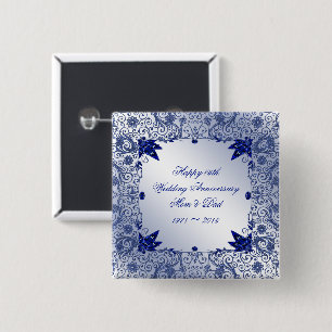 Sapphire 45th Wedding Jubileum Button