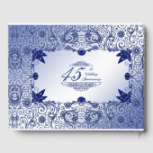Sapphire 45th Wedding Jubileum Guestbook Gastenboek (Achterkant)