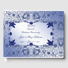 Sapphire 45th Wedding Jubileum Guestbook Gastenboek