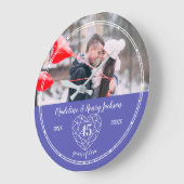 Sapphire 45th Wedding Jubileum hart aangepast Grote Klok (Hoek)