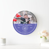 Sapphire 45th Wedding Jubileum hart aangepast Grote Klok (Huis)