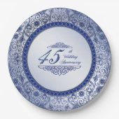 Sapphire 45th Wedding Jubileum Paper Bord (Voorkant)