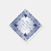Sapphire 45th Wedding Jubileum Paper Napkins Servetten (Hoek)