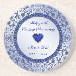 Sapphire 45th Wedding Jubileum Round Onderzetter