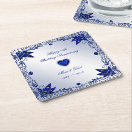 Sapphire 45th Wedding Jubileum Square Onderzetter