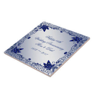 Sapphire 45th Wedding Jubileum Tile Tegeltje