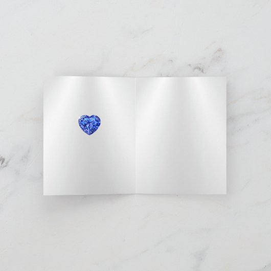 Sapphire 65e bruiloft Jubileum dank u kaarten (Binnen)