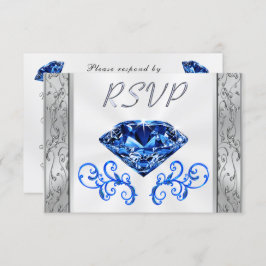 Sapphire 65th Wedding Jubileum RSVP-kaarten Kaart