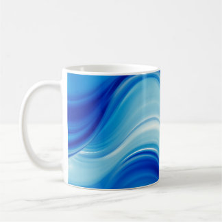 Sapphire Abstract Wave Glow Art Koffiemok