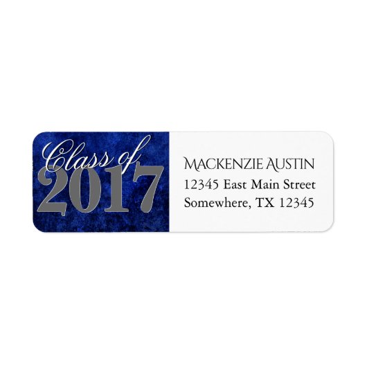 Sapphire Afstudeerder | Blue Royal Cobalt Azure Ye Etiket (Voorkant)