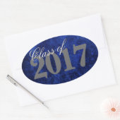 Sapphire Afstudeerder | Blue Royal Cobalt Azure Ye Ovale Sticker (Envelop)
