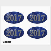 Sapphire Afstudeerder | Blue Royal Cobalt Azure Ye Ovale Sticker (Vel)