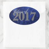 Sapphire Afstudeerder | Blue Royal Cobalt Azure Ye Ovale Sticker (Tas)