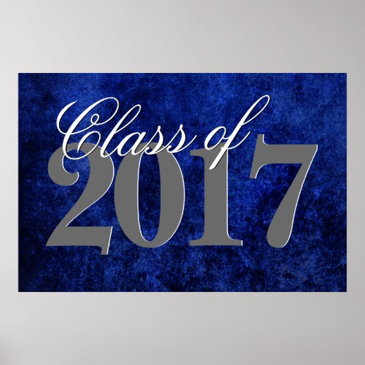 Sapphire Afstudeerder | Blue Royal Cobalt Azure Ye Poster (Voorkant)