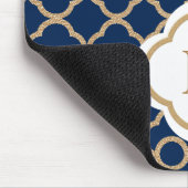 Sapphire and Gold Moroccan Monogrammed Muismat (Hoek)