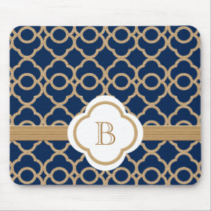 Sapphire and Gold Moroccan Monogrammed Muismat