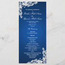 Sapphire and Lace Wedding Program Programmakaart